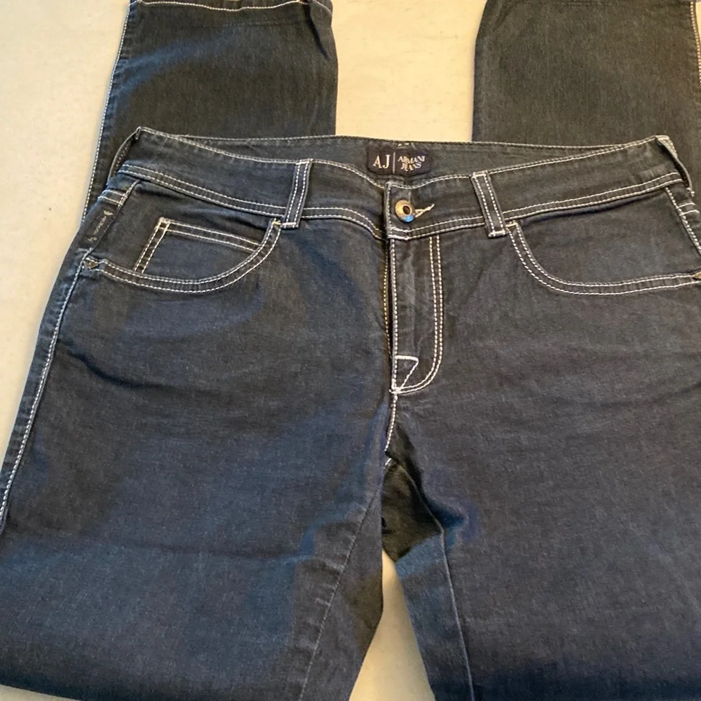 Armani Jeans Women's Dark Indigo Straight Leg Denim - Picture 6 of 10